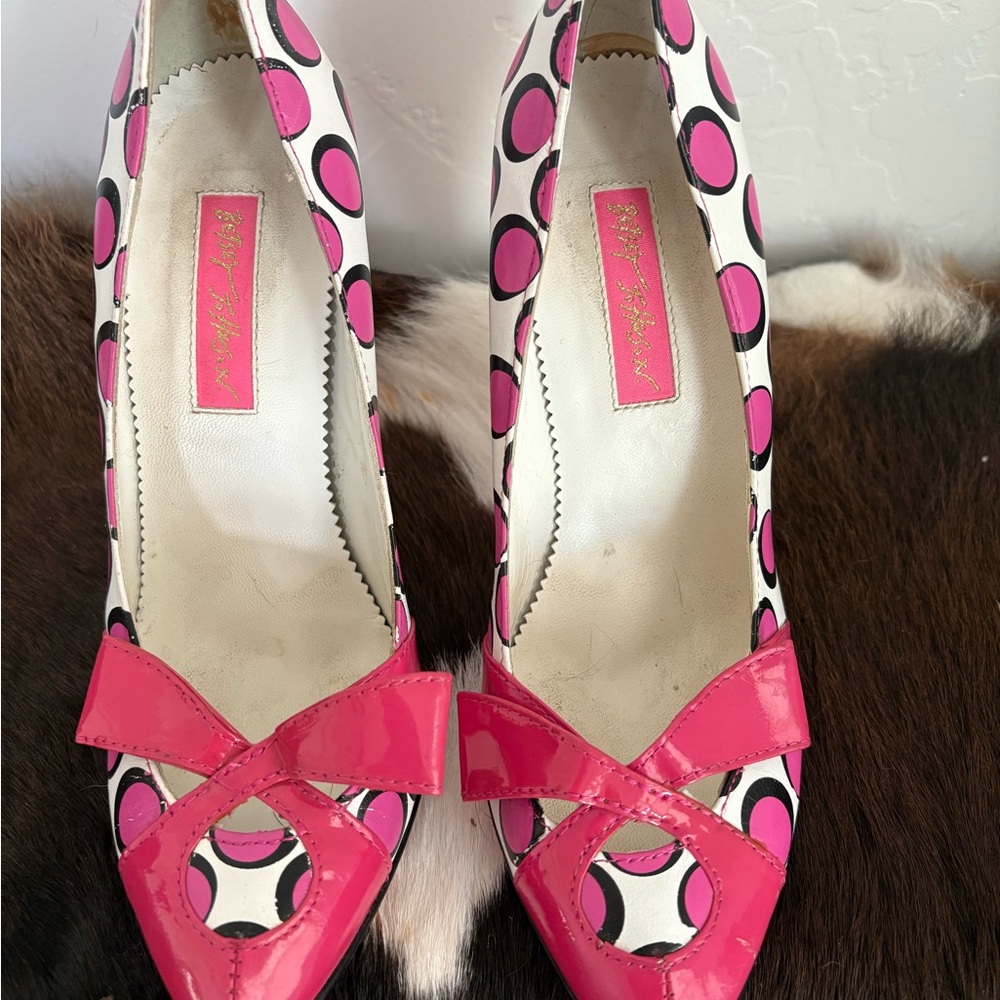 Betsey Johnson Pink Polka Dot Women's Shoes